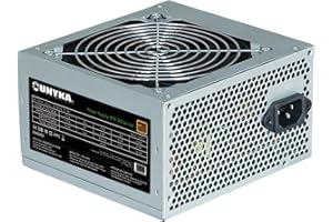 UNYKAch Fuente de Alimentación ATX 300W con 85% Eficiencia, Filtro Activo Corrector del Factor de Potencia y Ventilador de 120 mm Muy Silencioso