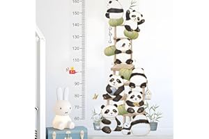 Himki Toise de mesure pour enfants Sticker mural pour chambre d'enfant Tableau de hauteur pour enfants Sticker mural pour la croissance des enfants Cadeaux pour garçons et filles Échelle