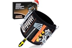 Rovtop Bracciale con 15 Magneti Robusti Braccialetto Magnetico, da Uomo Originale Gadget Utili Multitool porta viti Idee Natale Festa del Papà Compleanno