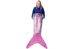LONDON EUROPE Original Comfy Tail Soft Sparkly Mermaid Tail, Pink