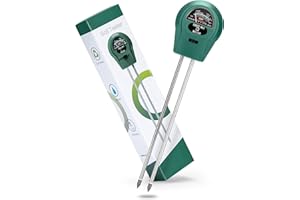 Milifox Sol Testeur Humidité Plante - PH Metre Terre - 3 in1 Hygrometre Plante pour PH,Humidité et Lumière - Plante Moisture Meter pour Jardin,Ferme,Pelouse（Aucune Pile n'est Nécessaire）