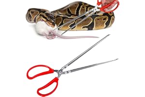 Snake Feeding Tongs,15 Inch Reptile Feeding Tongs,Extra Long Large Tweezers for Corn Ball Python Accessories,Bearded Dragon Tank Accessories,Pet Terrarium Supplies for Leopard Crested Gecko,Lizard