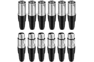 RUNCCI-YUN Connecteur à souder XLR 3 broches mâle/femelle connecteur microphone,prise audio microphone,Connecteurs XLR stéréo