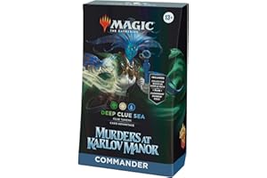 MAGIC THE GATHERING Magic: The Gathering Murders at Karlov Manor Commander Deck - Deep Clue Sea (100-Card Deck, 2-Card Collector Booster Sample Pack + Accessories) (English Version)