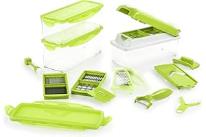 Genius Nicer Dicer Plus | 18 części | kiwi | uniwersalna krajalnica | krajalnica do owoców i warzyw