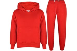 A2Z 4 Kids Girls Boys Unisex Plain Tracksuit Hooded Sweat Hoodie Bottom Jogging Suit Joggers Age 5 6 7 8 9 10 11 12 13 Years