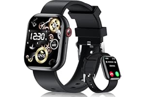 SOLONSUO Smart Watch, 2023 NEW F57 Blood Glucose Monitoring Blood Sugar Monitor Fitness Tracker with Bluetooth Call Blood Pressure Blood Oxygen Heart Rate Mornitor Calorie Step Counter for Men Women (Black)