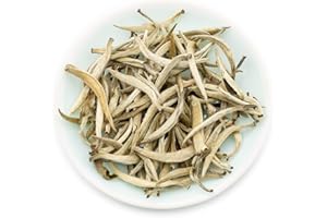 Oriarm 100g / 3.53oz Yunnan Silver Needle Tea - Baihao Yinzhen Té Blanco Chino - Silver Tips Imperial Tea Loose Leaf - Caffeine Level Low