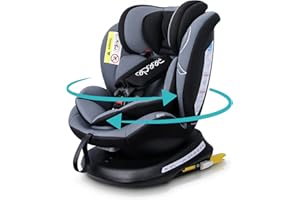 Reecle Siège Auto pivotant 360° ISOFIX Groupe 0+/1/2/3 0-36kg - Dos à la route jusqu'à 18kg