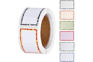 RUIBOW Jam Jar Labels 200Pcs Labels for Jars Self Adhesive Jar Labels with 8 Dot Edge Patterns Jam Labels Reusable Jam Labels for Jars for Kitchen Food Bottle Jams Containers