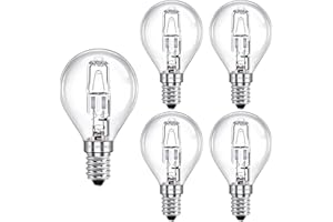 SCNNC G45 E14 Golf Ball Bulb 28W Dimmable AC 230V, Warm White 2700K E14 Light Bulb Clear Round Screw Bulb for Chandeliers, Wall Lamps, Floor Lamps, Pack of 5
