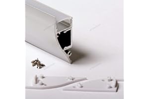 Aftertech® 4317 43x17mm 1M LAMPARA DE PARED PERFIL DE ALUMINIO PARA TIRA LED BARRA RIGIDA 1MT