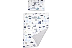 BABY COMFORT 2 Piece Baby Kids Bedding Set 120x90 cm Duvet Cover & Pillowcase for Toddler Cot (Cars)