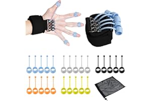 BMHNQ Hand Grip Strengthener Finger Exerciser 7 Pièces Grip Musculation Renforcement Des Mains Bandes d'Extension Des Doigts Gripper Finger Strengthener Pour L'Entraînement Musculaire L'Escalade