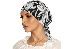 YUWJOOWEE Kopftuch Drucken Kopfbedeckung Kopftuch Schal, Frauen Kopfbedeckung Muslim Bandana Turban Hut, Kopftücher für Damen für Frauen für Krebs, Kopftücher Damen Chemo, Haarausfall Sonnenschutz