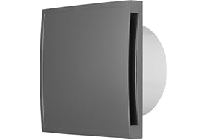 LIRAST Ø 150 mm srebrny wentylator łazienkowy – wentylator do efektywnej wentylacji w łazience, kuchni, WC