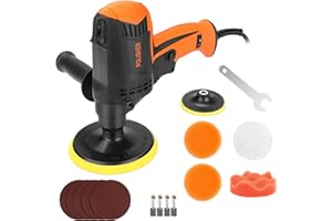Buffer Polisher zerotop 980W Car Furniture Polishing Machines Portable Electric Polisher Kit Rotary Car Polishers and Buffers Machines with 850-3200 RPM, 6 Variable Speeds for Sanding Polishing