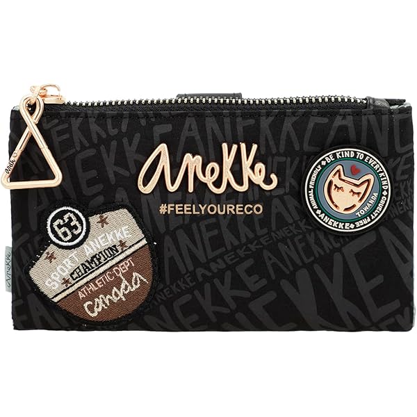 Anekke Middelgrote portemonnee voor dames - RFID-bescherming - portemonnee van kunstleer met ritssluiting en eigentijdse tong - accessoires en accessoires voor dames - afmetingen 14 x 10 x 3 cm