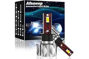 AFANEEP H3 LED Fendinebbia, 60W 4500LM 6000K H3 LED Luci Antinebbia Anteriori IP68 Impermeabile Super Brillante CSP Chip Lampadine LED H3 per Auto, Kit Sostituzione per Xenon Luci, 2 Lampadine