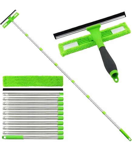 Nettoyeur De Fenêtre 3 En 1 Tendak – Manche Télescopique 23 à 200 Cm – Idéal Vitres Hautes Intérieur & Extérieur