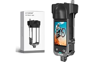 CYNOVA Accessori per Insta360 X4 Telaio multifunzionale, telaio in alluminio per Insta360 X4 Accessori, 2 Cold Shoe, protezione aggiuntiva, flessibilità di installazione Cold Shoe Mount