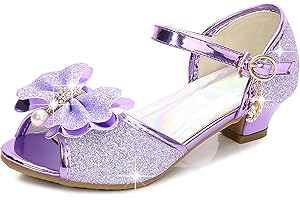 L SERVER Chaussure de Princesse Fille Elégantes Chaussures de Danse Enfant Antidérapantes Chaussure Confortables et Respirantes Sandales