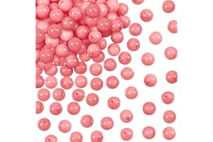 TOAOB THE ONE AND ONLY BABY TOAOB 100 Piezas Cuentas de Piedra Natural Piedra de Rosa 8mm Cuentas de Pulseras Abalorios de Gemas Piedras Redondas para Fabricación de Joyas Bricolaje Pulseras Collares Artesanías