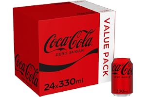 Coca-Cola Zero Sugar Soft Drink Cans, 24 x 330 mL