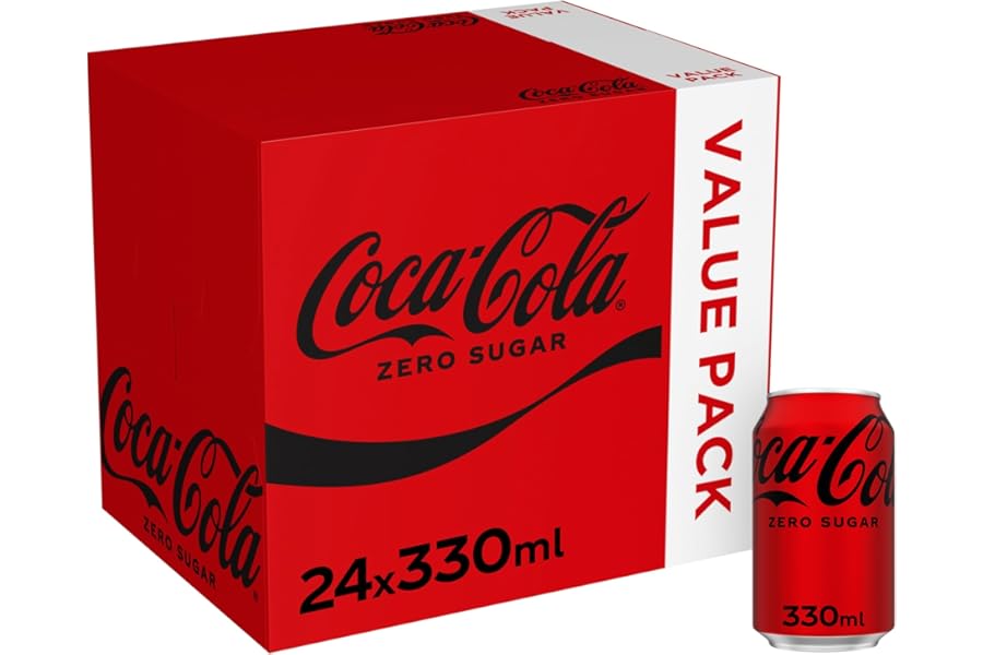 Coca-Cola Zero Sugar Soft Drink Cans, 24 x 330 mL