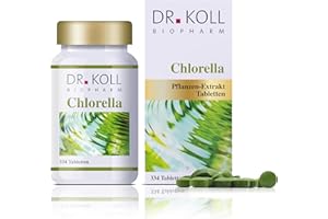 ‎DR. KOLL BIOPHARM Dr. Koll Bio Chlorella Tabletten – Natürliches Nahrungsergänzungsmittel 100% Chlorella vulgaris | Hochdosiertes Vitamin B12 Supplement | 334 Tabletten Made in Germany
