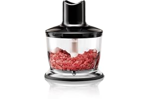 ‎BRAUN HOUSEHOLD Braun Zerkleinerer Aufsatz MQ 30 - Stabmixer Zubehör kompatibel mit Braun MultiQuick Stabmixer mit EasyClick System, 500 ml, 220 Volt, schwarz