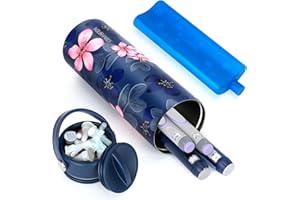 ‎YOUSHARES YOUSHARES Insulin Kühltasche mit Temperaturanzeige - 48H Kühlung Smart Tragbare Insulin Pen Tasche mit ℃/℉ Digitaler, Kühlbox Medikamente Reise Etui mit TSA Kühlakkus für 1-5 Stifte