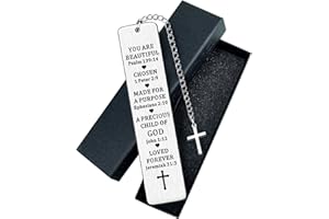 ASWEWAMT Bookmarks for Women, Inspirational Christian Gifts for Women Personalised Bookmark Valentine Gifts Mum Birthday Gifts Christian Bible Verse Gifts for Male Female
