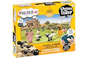 P L A S T I C I N E Plasticine Shaun The Sheep Model Maker Farmyard Fun, PLT11000, Multicolor