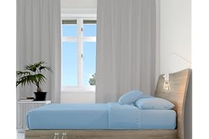 Hometex Microfibre Fitted Sheet - Single, Light Blue