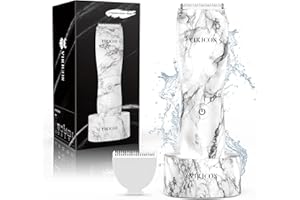 ‎VIKICON VIKICON Körperrasierer für den Mann, Wiederaufladbarer Elektrischer Intimrasierer mit Ersatzklinge, Wasserfester Nass-/Trockenr Bodygroom, USB-Ladestation, Marmormuster