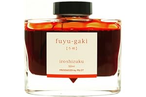 Pilot Iroshizuku Fountain Pen Ink - Bottiglia da 50 ml, Fuyu-Gaki Persimmon (Vermilion Red Orange) (Japan import)
