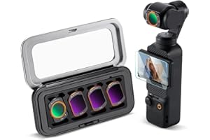 K&F Concept Set di filtri CPL ND16 ND64 ND256 Magnetici Compatibile con DJI Osmo Pocket 3, Accessori per Osmo Pocket 3 (Telaio in Alluminio)