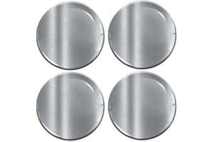 Biomar Labs® 4 x 56mm Autocollant 3D en Silicone pour Cache-Moyeu, Enjoliveurs, Centre de Roue Caches Emblème Couleur Argent A 9756