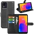 Fertuo Cover per Alcatel 1B 2022, Custodia Portafoglio Cover a Libro in Pelle Flip Case con Silicone Bumper, Fibbia Magnetica