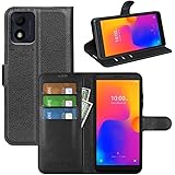 Fertuo Cover per Alcatel 1B 2022, Custodia Portafoglio Cover a Libro in Pelle Flip Case con Silicone Bumper, Fibbia Magnetica