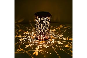 Qoosea Lanterne Solari da Esterno Libellula Decorative LED Luci da Giardino in Metallo con Ganci IP65 Impermeabile Lanterna Solare Lampade Solari da Giardino Patio, Prato e Camminamento Decorazioni