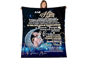 ZUCZUG Manta para Cama Personalizado Regalos para una Hija Desde Mamá, Manta De Franela, El ánimo Y El Amor Positivos De Mamá para Mi Hija