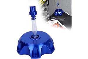JIAYAN Dirt Bike Fuel Cap CNC Billet Gas Tank with Anti-Leak Vent Tube for 50cc 70cc 90cc 110cc Taotao RFZ SSR Coolster Moto 125cc 140cc 150cc Pit Bike Motorcycle-Blue