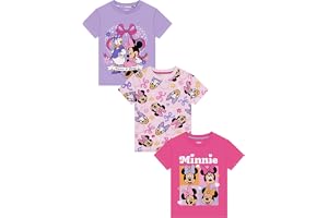 Disney T-Shirt, Minnie Mouse T-Shirt för Flickor 3-Pack