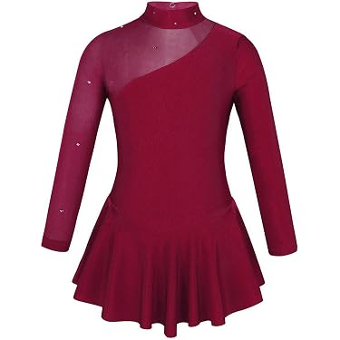 Produktbild von Yaaxinb Eiskunstlauf Kleid Mädchen Kürkleid Frauen Samt