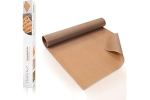 HOLESTO Wysokiej jakości rolka papieru pergaminowego, wielokrotnego użytku, odporna na wysokie temperatury, wycinana, nieprzywierająca, nadaje się do mycia w zmywarce (rolka 220 x 40 cm)