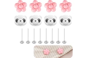 QACUU 8PCS Panda Plum Blossom Duvet Clips, Cute Bed Sheet Holder, Pins to Keep Quilt in Place, Mattress Corner Clips, Duvet Protector Fasteners