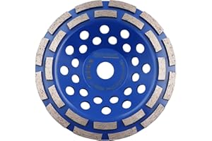 HIGHDRIL Disco Muela de Copa Diamante 180 mm × 22,23 mm Turbo Fila de Molienda Amoladora para Lijar y Pulir Hormigón Piedra Mampostería Granito Mármol