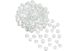 Belle Vous Bille de Cristal Claro (2,25 kg) – Bola Plana de Cristal de 18 mm – Piedras Preciosas Decorativas para Boda/Fiesta, decoración de Mesa, Bola Decorativa florero y decoración de Acuario